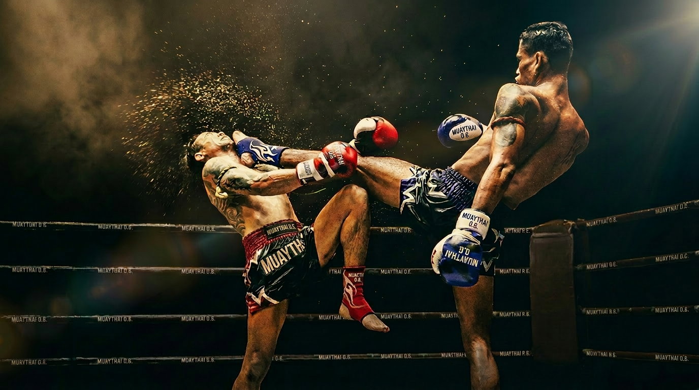 Muay Thai fighters in the ring